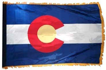 Colorado State Flag 3x5ft Nylon with Indoor Pole Hem and Fringe