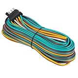 VINAUO 35FT Trailer Wiring Harness Kit, 4 Wire, Color Coded Wishbone Style, 42' Ground, 4 Pin Connector