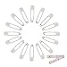 Diaper Pins, White Color Nappy Safety Pins Hold Clip Locking Cloth, Pack of 50 by Firefly