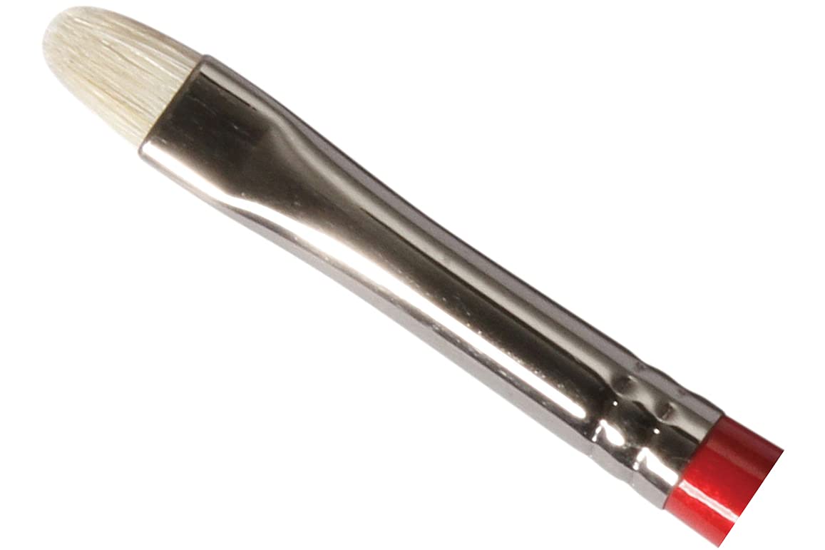 Daler-Rowney Georgian Oil Brush, Natural Hog Bristle, Long Handle, Short Filbert, 2