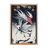 Hollow Knights Silksongs Puzzles 70 Teilen | Spiel Bunte Poster Puzzle Mit Rahmen | Desktop Dekoration Für Erwachsene (Mehrfarbig-4)