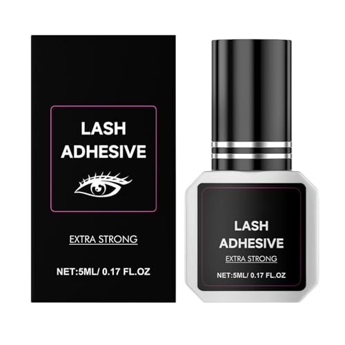 KOAHDE Adhésif pour Faux Cils,Colle pour Faux Cils Individuels Transparent,Colle à Cils à Séchage Rapide,Colle à Cils Longue Durée,Cils Adhésif Tenue Super Forte,5ML,1PC