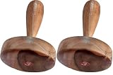 Whopper 2 Pcs Space Saving Wooden Potato Masher for Smooth Mashed Potatoes, Jam, Vegetables and Frui