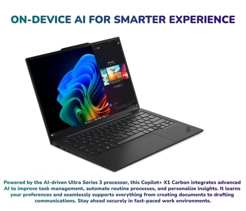 Image of 2026 New ThinkPad X1 Carbon Gen 14 Aura Edition Copilot+ AI Laptop 14ʺ 2.8K OLED TouchScreen Series 3 Ultra 7 365 Processor 32GB LPDDR5X, 8533MT /s 2TB SSD 10MP RGB+IR Cam Lightweight WiFi 7 Win 11Pro