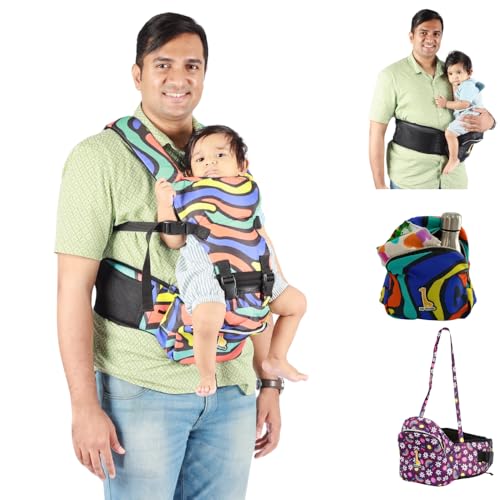 Image of My Giraffe Hippy Snug 2-in-1 Hip Seat Baby Carrier, Multi Wave
