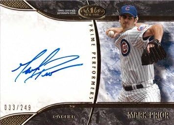 2016 Topps Tier One Prime Performers #PP-MP Mark Prior Certified Autograph Baseball Card - Only 249 made!