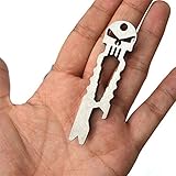 ✔Material: Edelstahl. YSYPET Mini-Multifunktions-Reparaturwerkzeug aus Edelstahl zum Aufhebeln von Schlüsselbändern, Bieröffner