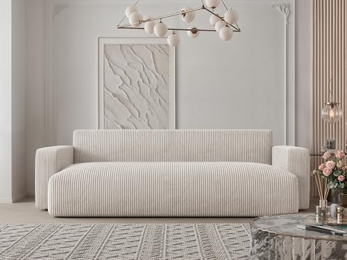 Sofa Piano - Canapé-lit 3 places velours côtelé