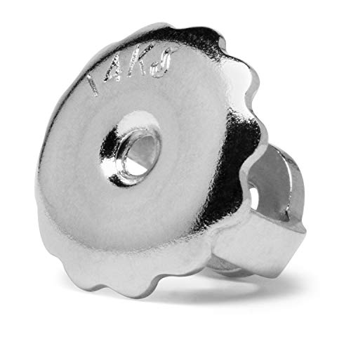 14K Solid White Gold | Princess Cut Cubic Zirconia Single Stud Earring | 1.5 Carat | Screw Back Post #TOP4