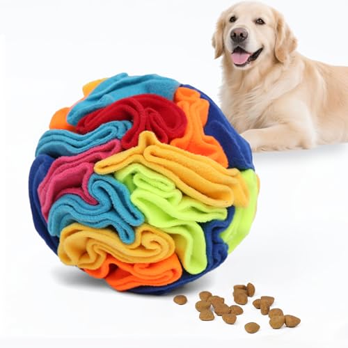 Ablechien Snuffle Ball - Snuffle Ball for Dogs Large Breed, Interactive Dog Toys to Keep Them Busy, Dog Puzzles for Large Dogs with Storage Bag Machine Washable