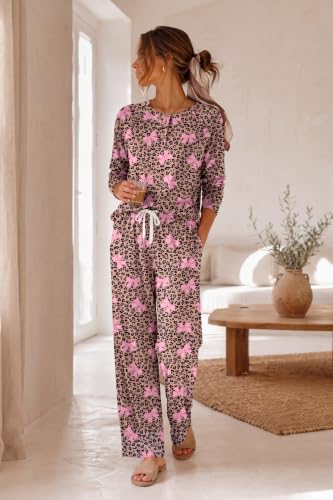 Ekouaer Pajamas for Women Set Soft 2 Piece Lounge Set Fall Outfits - image 2