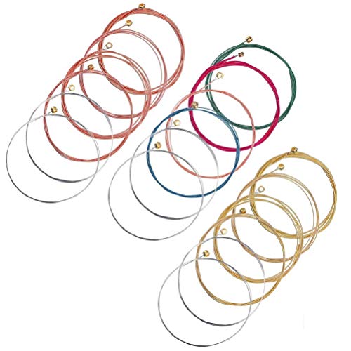 Cordes de Guitare, 18Pcs Corde de Rechange en Acier pour Guitare Folk Acoustique Électrique - Les Beatles, Paul McCartney, John Lennon, RIngo Starr, George Harrison Cordes de Guitare, 18Pcs Corde de Rechange en Acier pour Guitare Folk Acoustique Électrique