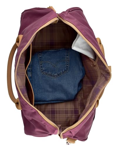 London Fog Regent Merlot 20" Weekender Satchel, Red2