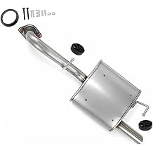 Exhaust Muffler Tail Pipe Compatible with Toyota Yaris 2006-2015 1.5L | Stainless Steel | Northeastern Exhaust | Includes Gasket, Hangers and Bolt Kit | Direct-Fit Replacement