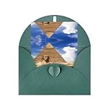 Impression sur une face pleine surface vert foncé : les cartes disposent d'une impression pyramides d'Égypte sur toute la surface, assurant que votre message est magnifiquement affiché. Les impressions vives, claires et durables sont fabriquées avec des encres respectueuses de l'environnement et non toxiques.