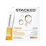 STACKED FITNESS HYDRATION - Tone - Electrolyte Mix w/ Creatine, BCAAs, L-Carnitine, for Women and Men...