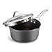 Calphalon Contemporary Hard-Anodized Aluminum Nonstick Cookware, Pour and Strain Sauce Pan, 3 1/2-quart, Black