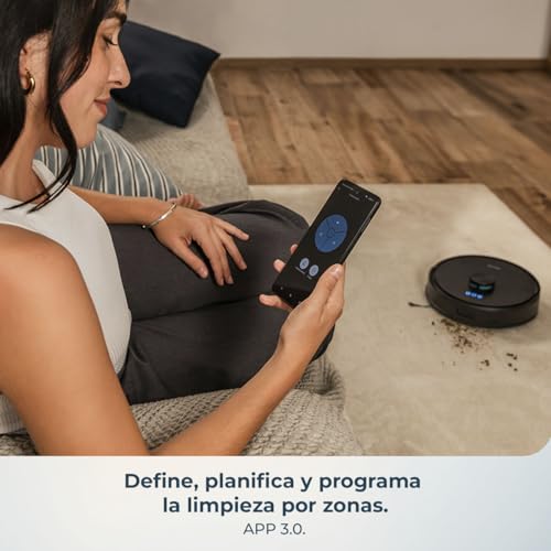 Miniatura 9 de Cecotec Robot Aspirador Y Friegasuelos Con Base De Autovaciado Conga Y50 X-Treme. Navegación Láser, Potencia De Succión 5000pa, Base Con Depósito 3l, Cepillo Multifunción, App