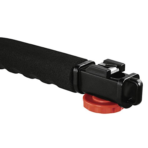 Hama Handgriff f&uuml;r Kamera, Videokamera, Digitalkamera und Camcorder bis 12 cm, ¼-Zoll, ideal f&uuml;r bodennahe Action Aufnahmen, gepolsterter Kameragriff, schwarz