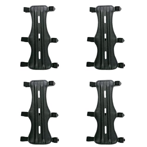 Miokun 2/4/6 Pack Adjustable Bow Armguard Archery Arm Guards Leather Forearm Protector (2)