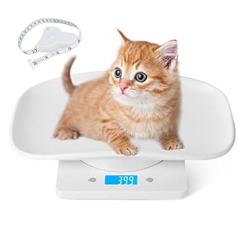 Digital Pet Scale, Small Animal Scale Food Scale Grams and Ounces, 33lb/15kg Vegetables Fruits Kitchen Electronic Weight Scale with Tape Measure, for Kitten/Puppy/Hamster/Little Bird/Rabbit