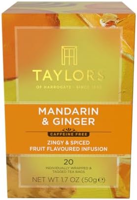 Taylors of Harrogate Mandarin & Ginger Herbal Tea, 20ct (Pack of 1)