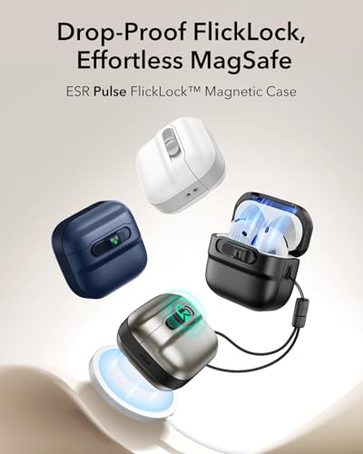 Image of ESR for AirPods 4 Case, Compatible with MagSafe, Pulse Series, Black