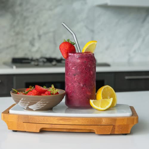 Lunnix Drinking Glasses With Lids And Glass Straw 4Pcs Set - 16Oz Can Shaped Glass Cups, Beer Glasses, Iced Coffee Glasses, Cute Tumbler Cup, Ideal For Cocktail, Whiskey, Gift, Tea - 1 Cleaning Brush #TOP6