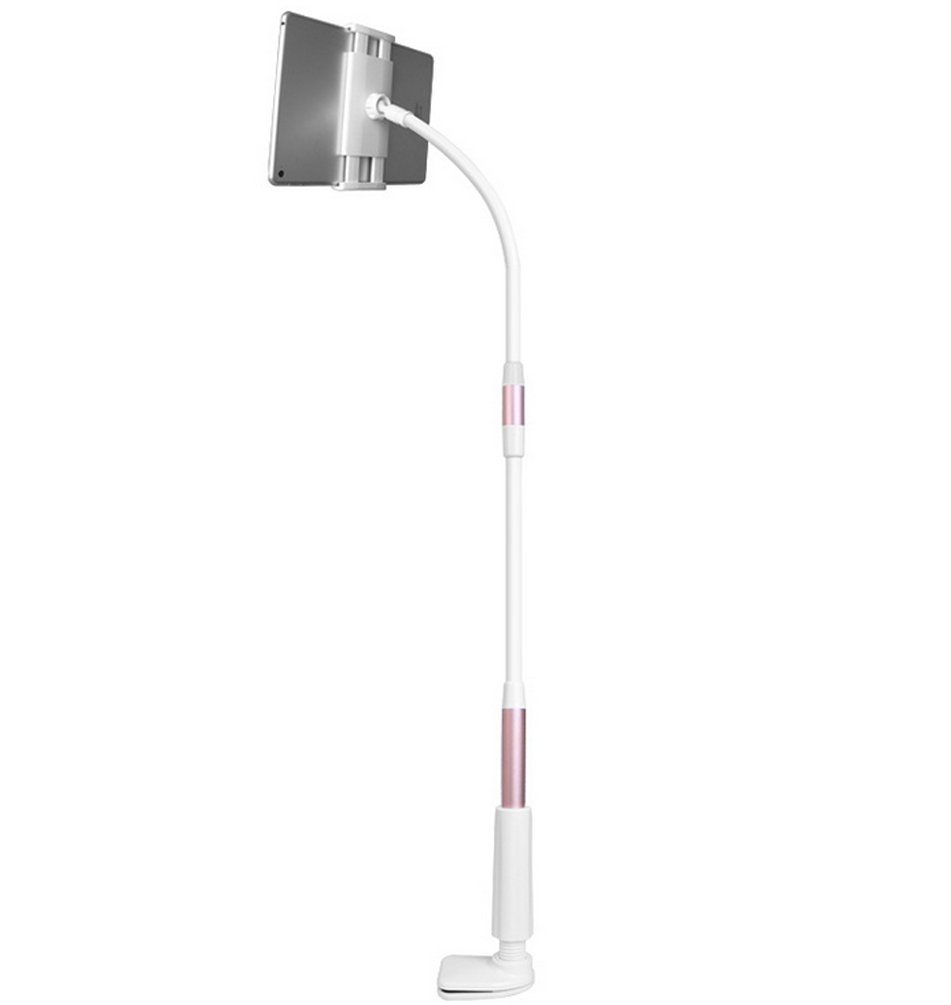 Magike 11.5 Inch 4 Height 120 cm Mobile Phone and Tablet Stand universal 360 degree rotation Flexible Long Arms and Adjustable Gooseneck Mounted stablement pink Rose