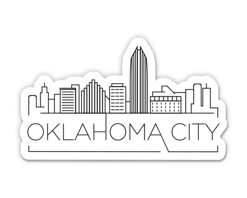 Squiddy Oklahoma City City Skyline - Vinyl Sticker for Car, ...