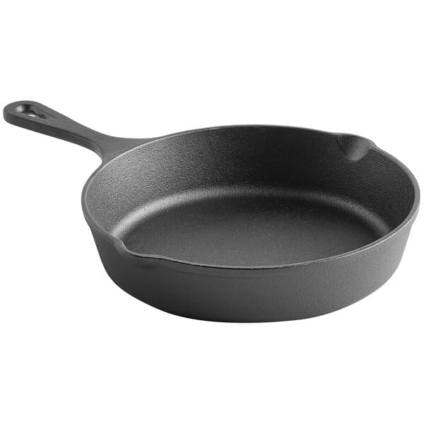 Image of 6.5-Inch Cast Iron Skillet, Pre-Seasoned Cast-Iron Frying Pan with Teardrop Handle - Oven, Stovetop, Grill & Campfire Use Durable, Non-Toxic, Even-Heating Cookware - Black