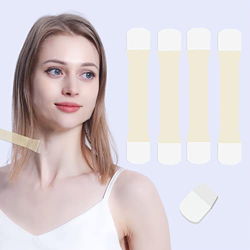 Neck Lift Tapes, Neck Wrinkle Tapes Strong Adhesion Neck Lift Bands for Neck Skin Firming and Lifting Anti-Wrinkle (4pcs elastic neck bands, 20pcs replacement tapes)