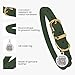 BRONZEDOG Hundehalsband aus gerolltem Leder mit QR-ID-Tag, verstellbar, weiche runde Halsbänder für kleine, mittelgroße und große Hunde, Welpen, Katzen (Smaragdgrün, 23-28 cm)