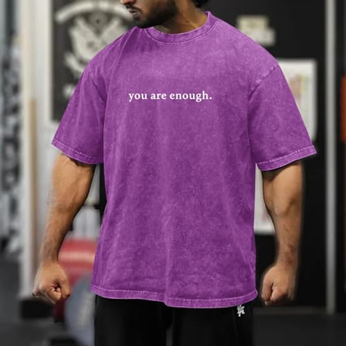 Image of Dear Person Behind Me Shirt You are Enough Tshirts for Men Oversized Inspirational Positive Tees Vintage Graphic Tops