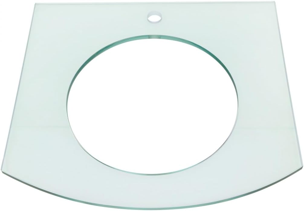 RENOVATORS Supply Manufacturing Haiku 23-3/4 in. Glass Wall Mounted Bathroom Sink Vessel with Towel Bar Faucet and Drain 10655