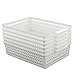 Fiaze Desktop Plastic Storage Trays Baskset Organization, 3-Pack