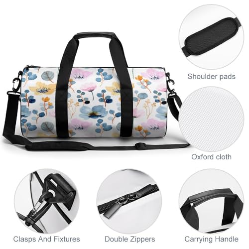 Duffel bag de voyage fleurs 45cm avec grande capacité - 5