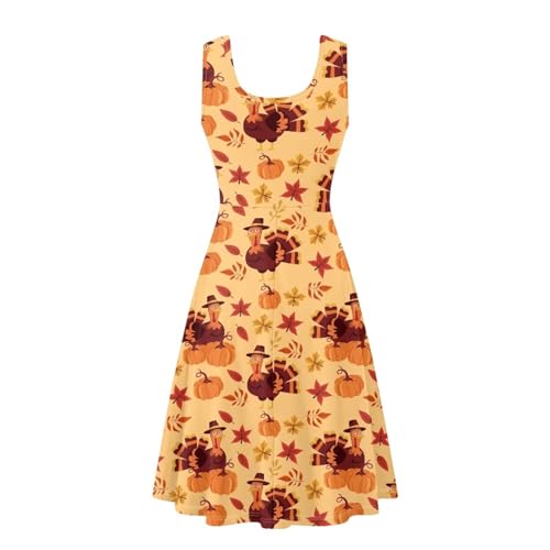 Image of TOADDITDO Women's Sleeveless O Neck Beach A-Line Party Coctail Tank Dresses Flared Sundress