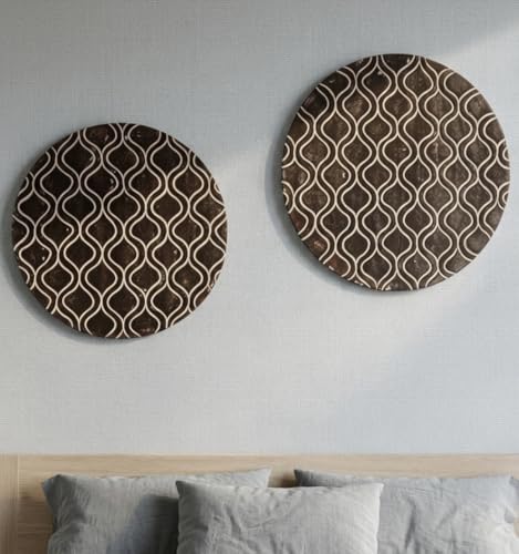 Image of DE KRAFTSMAN Wall panels, MOROCCAN carved design set of 2 wall decor handcarved antique wall panel decor