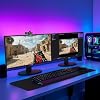 إعداد شاشة Kado المزدوجة - 2 حزمة 24 بوصة 1920 × 1080 شاشة كمبيوتر 75 هرتز VESA Mount HDMI Office Gaming Hybrid Multitasking Daytrading مكبرات صوت مدمجة