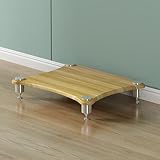 QTQHOME Audio-Komponenten-Regal, Display-Plattenspieler, Stereo-Receiver, HiFi-Audiophil-Geräteschrank, offenes Regal für Elektronikgeräte, Heimbüro, Theater (1 Ebene, 60 x 48 x 10 cm, B)