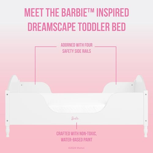 Evolur Barbie Dreamscape Toddler Bed, White
