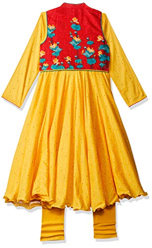 Image of BIBA Girls Cotton Anarkali Salwar Suit Set For Girls