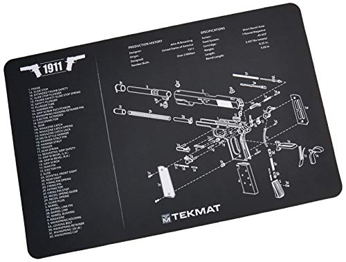 TekMat Gun Cleaning Mat for use with 1911 - Black, 12