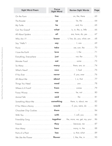 Sight Word Poetry Pages: 100 Fill-In-The-Blank Practice Pages That Help Kids Really Learn the Top Hi