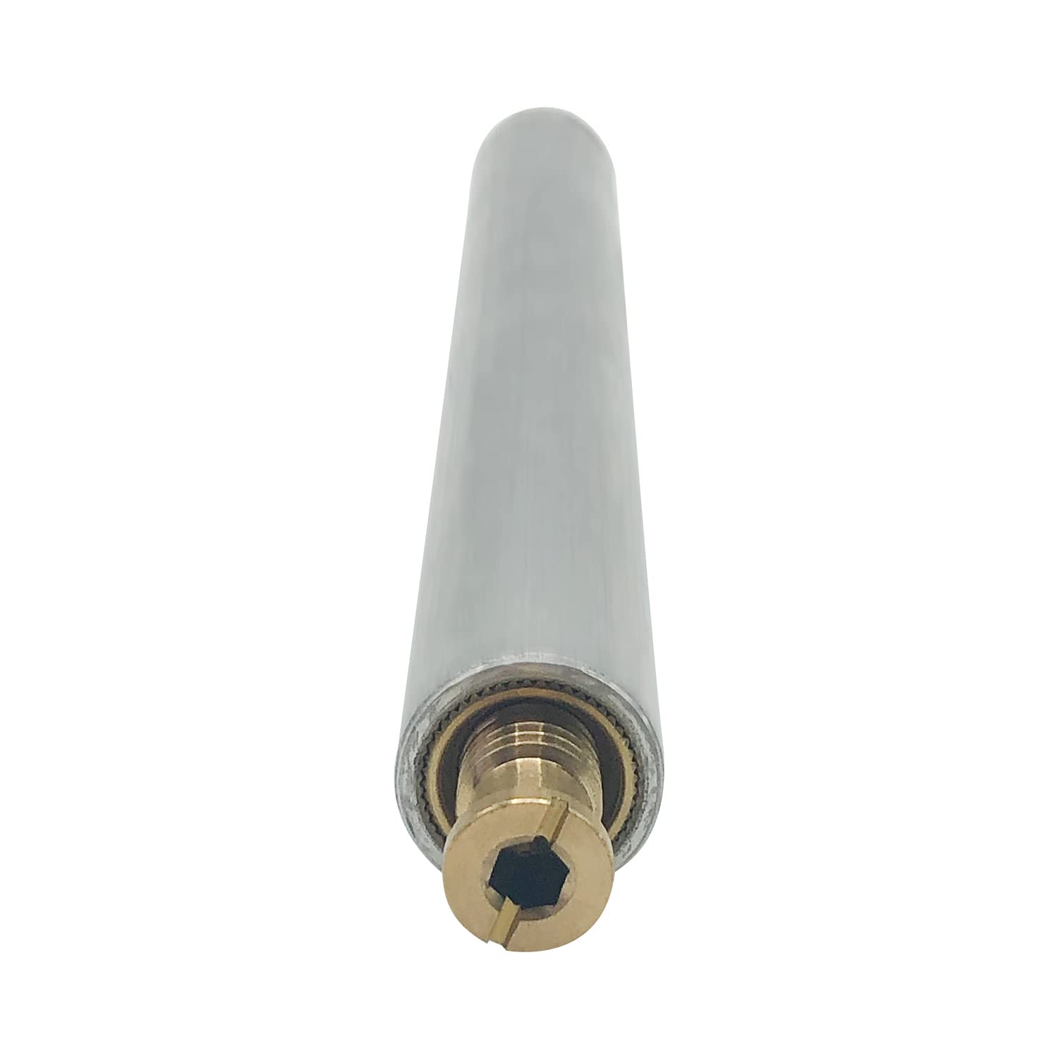 Poolzilla 5-pak aluminiowych rur 45 cm z mosiężną kotwicą do instalacji osłony bezpieczeństwa basenu, instalacja kotwicy do luźnego podłoża lub z kostki brukowej, bardzo długa