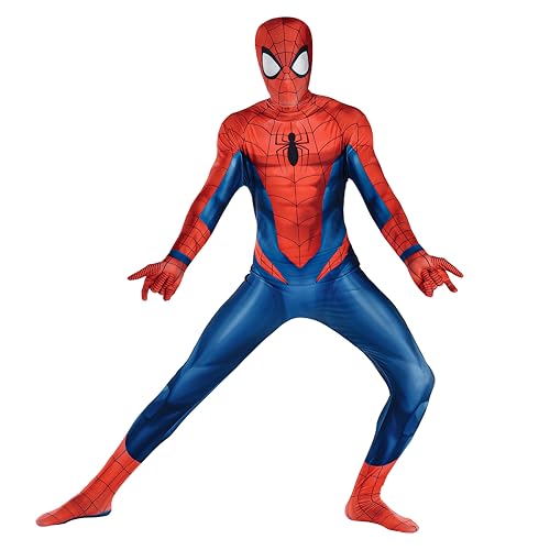 Party City Spider-Man Suit Costume for Men - Marvel Comics Superhero One-Piece Costume - Costumes for Halloween, Birthday Parties & Themed Events