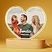 Bemaystar Personalisierte Geschenke Familie - Personalisierte Lampe mit Foto und Text - Acryl-Bilderrahmen mit optionalem LED-Sockel
