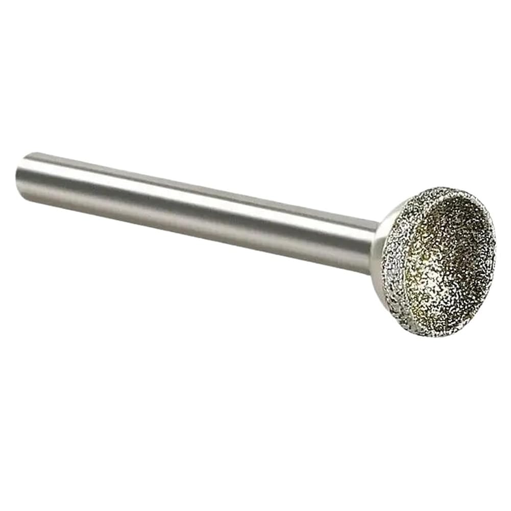 UDSKNV[KSL Mounted Point 1Pcs 10-25mm Spherical Concave Head for Jade Amber Stone Beeswax Grinding Tool 6x16mm