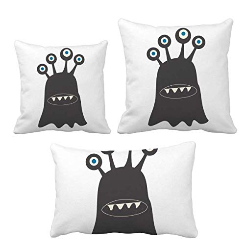 Coussins pour décoration de canapé style monstre : ensemble textile de salon original - 2